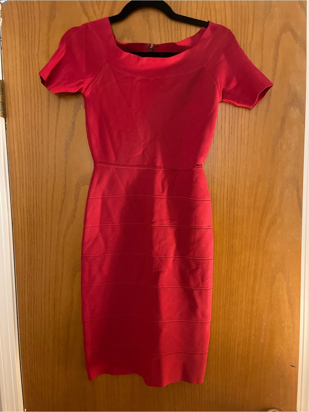 Women's pink Short-Sleeve Sheath Dress